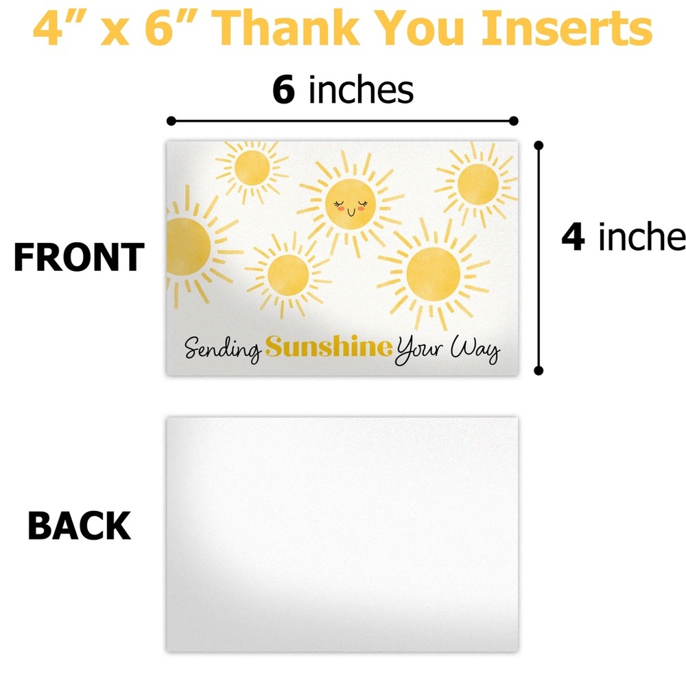 20 (4” x 6”) charming thank you cards, perfect for expressing gratitude. - Picture 3 of 7